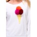 Eis-Design Sweatshirt mit bunten Plüsch-Bommeln